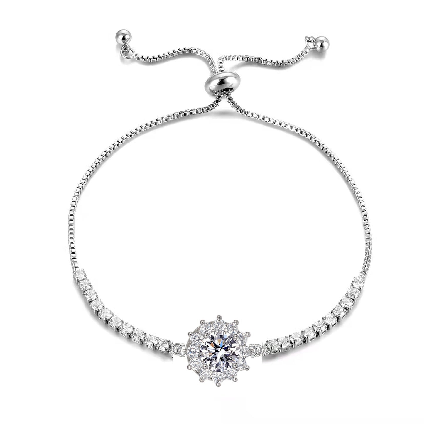 Sunflower Pull Moissanite Ear Live Broadcast Jewelry Set