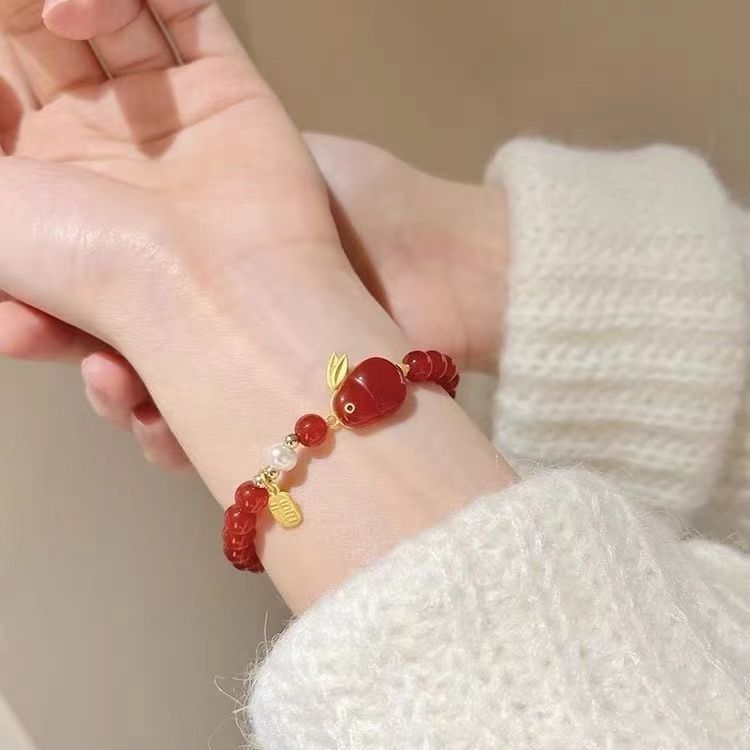 Life Bunny Red Jade Hare Female Lucky Beads Rabbit Zodiac Bracelet
