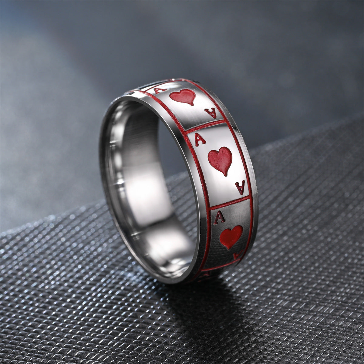 Black Peach Red Corrosion Oil Couple Rings