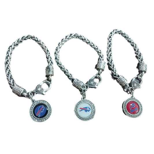 Small Round Jeweled Bill Team Vintage Antique Pendants