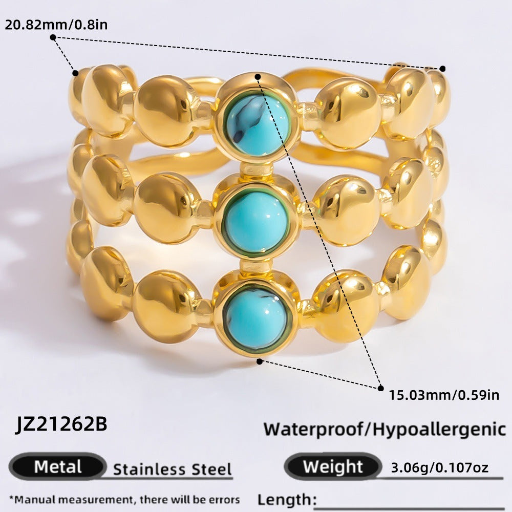 Stone Light Luxury Retro Niche High-grade Rings