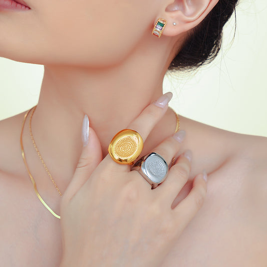 Titanium Steel Gold Plated Color Retaining Rings