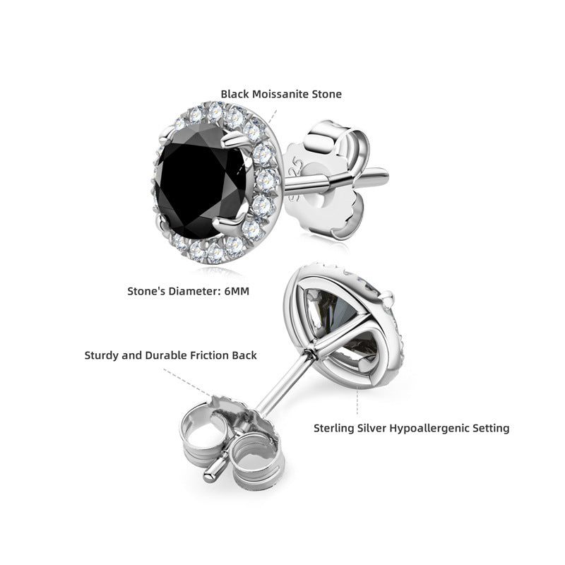 Stylish Fashion Black Diamond Exquisite High Earrings