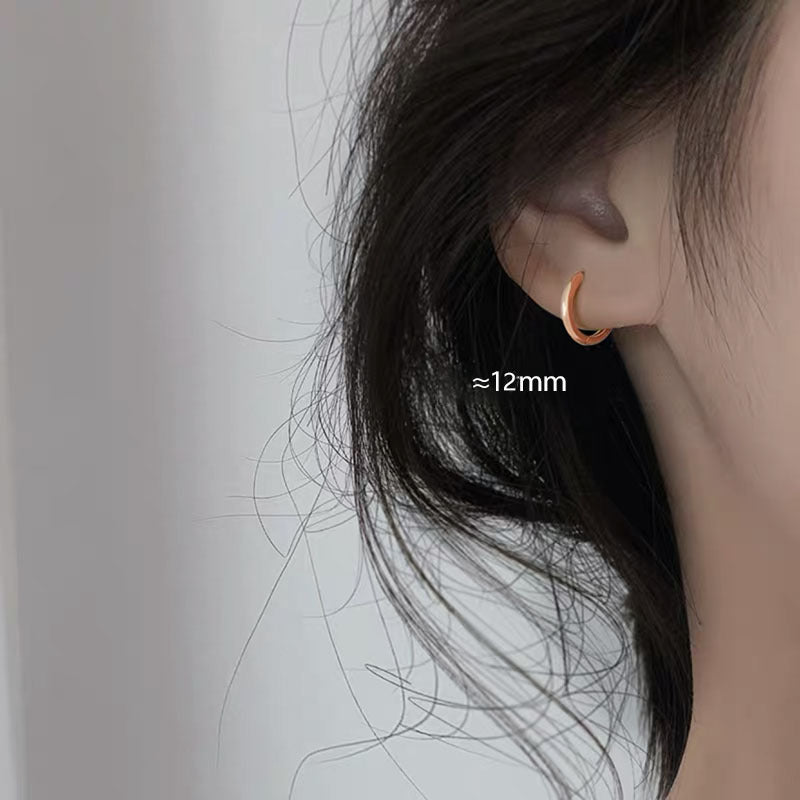 Simple Sier Ear Clip Female Temperament Earrings