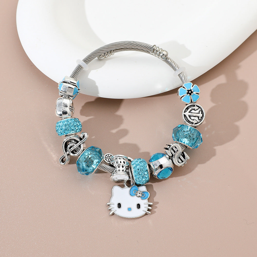 Female Cat Beaded Cute Cartoon Detachable Bracelets