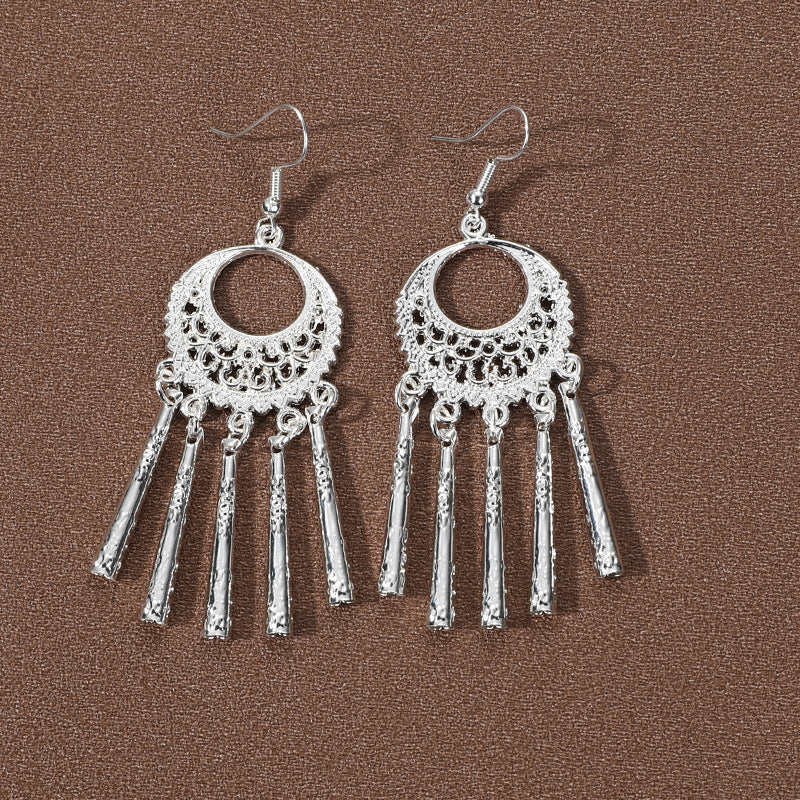 Sier Family Minority Ethnic Style Tourist Attractions Earrings