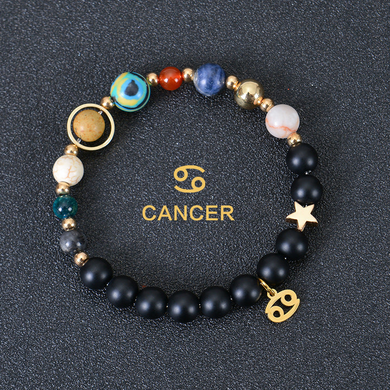 Planets Twee Constellations Frosted Stone Beaded Bracelets