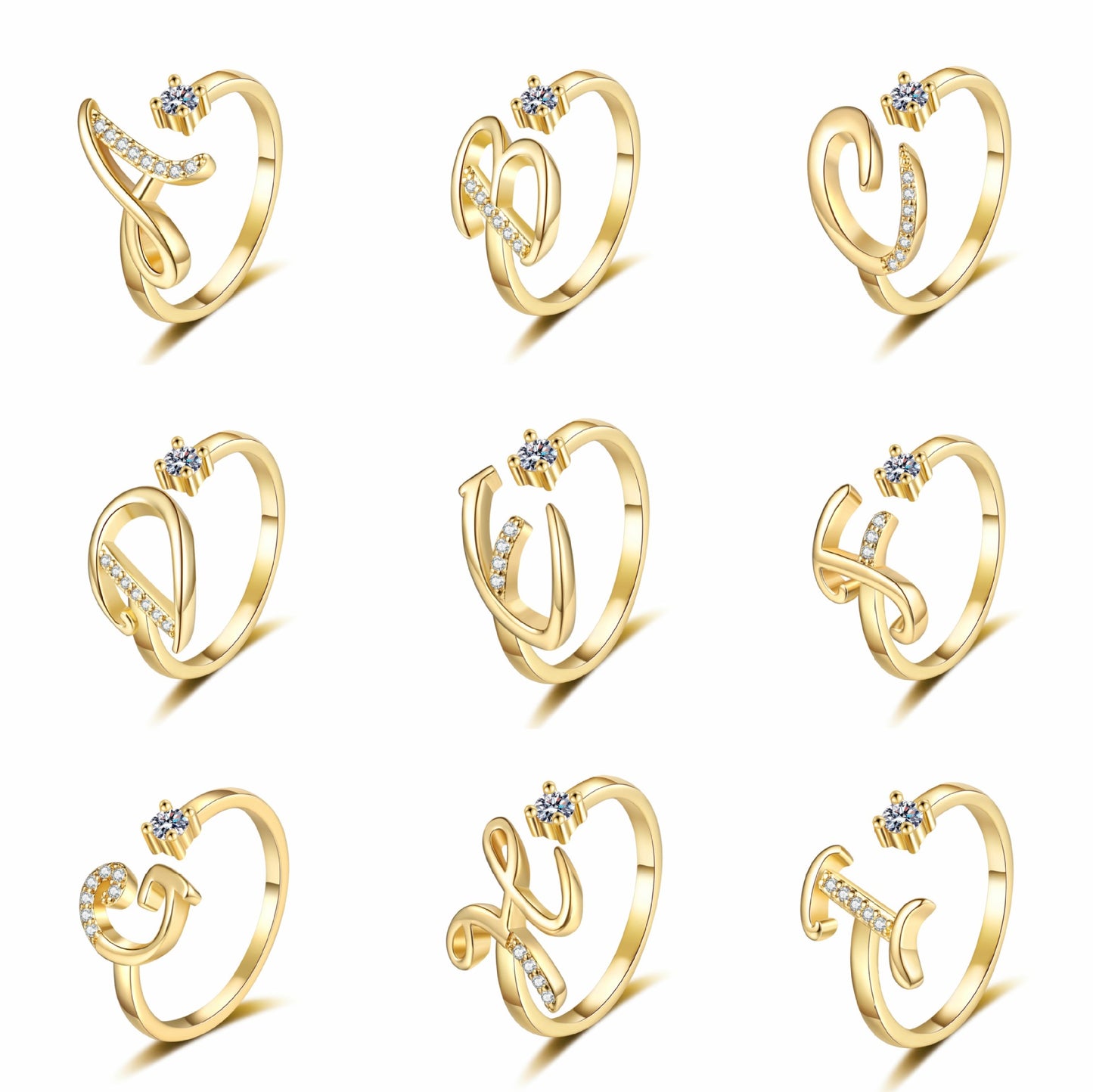 Letters Female Affordable Luxury Fashion Versatile Rings