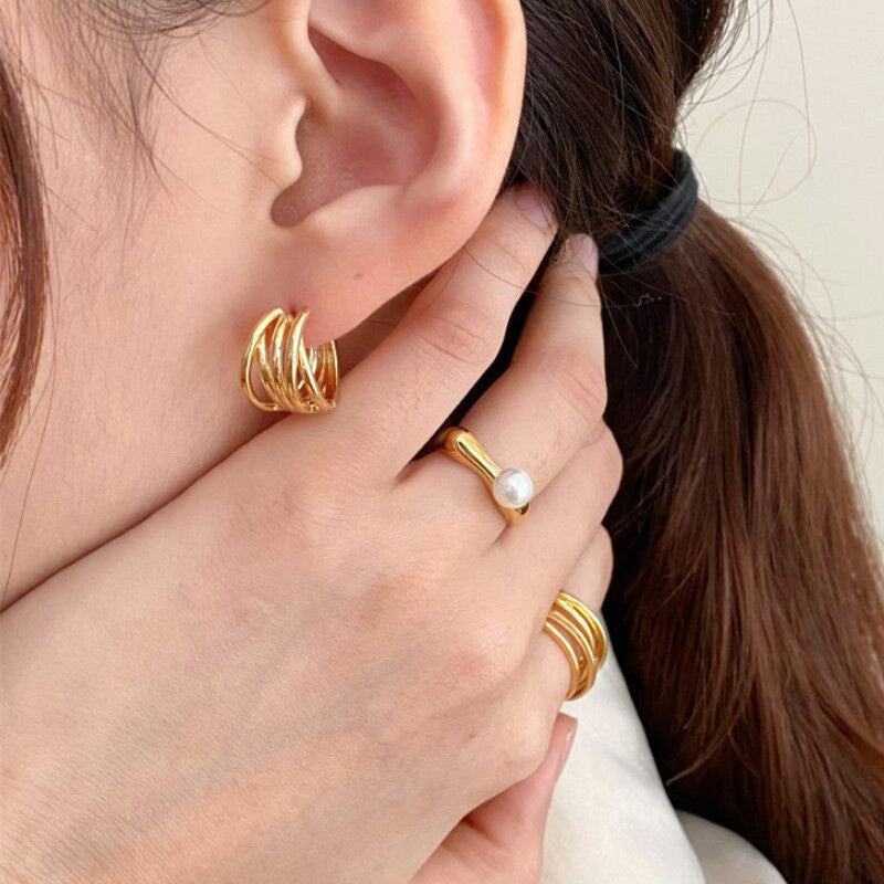 Style Delicate Pearl Glossy Lady Temperament Mori Fashion Rings