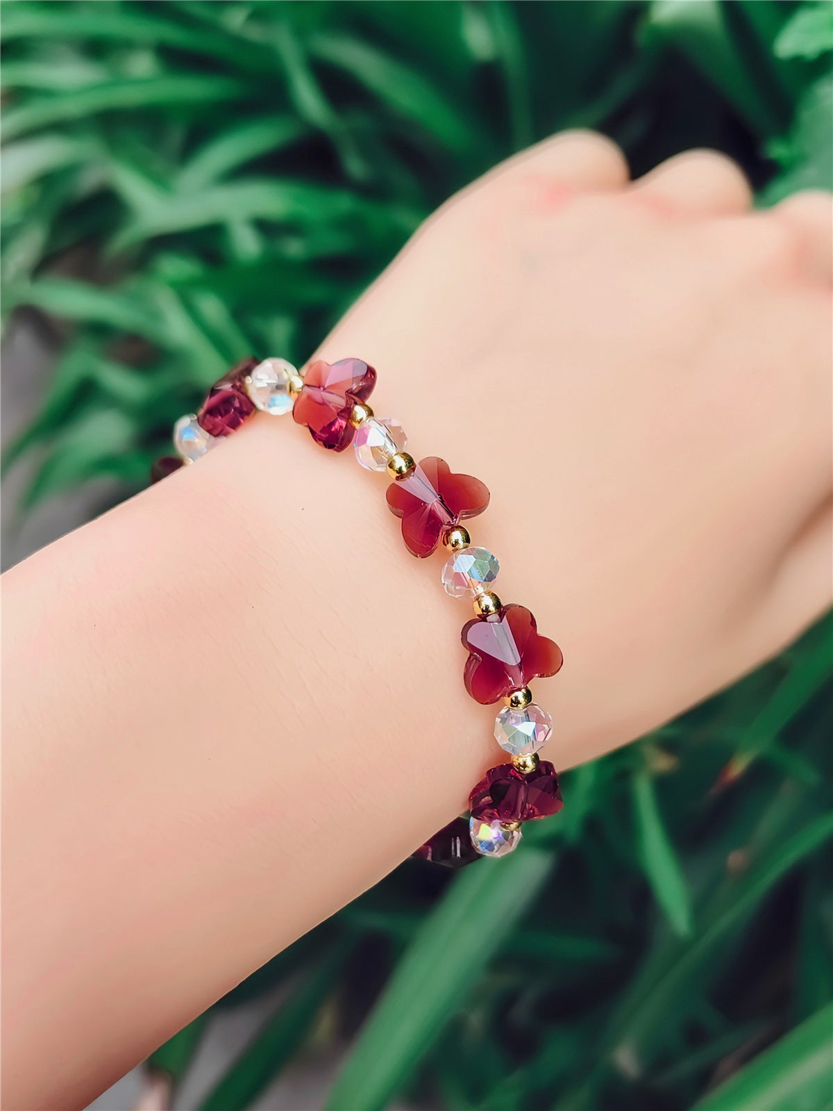 Women's Crystal Optional Sweet Fashion Ornament Butterfly Bracelets