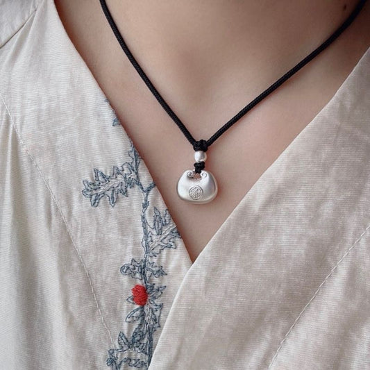 Women's Safety Lock Chinese Style Antique Design Sense Minority Necklaces