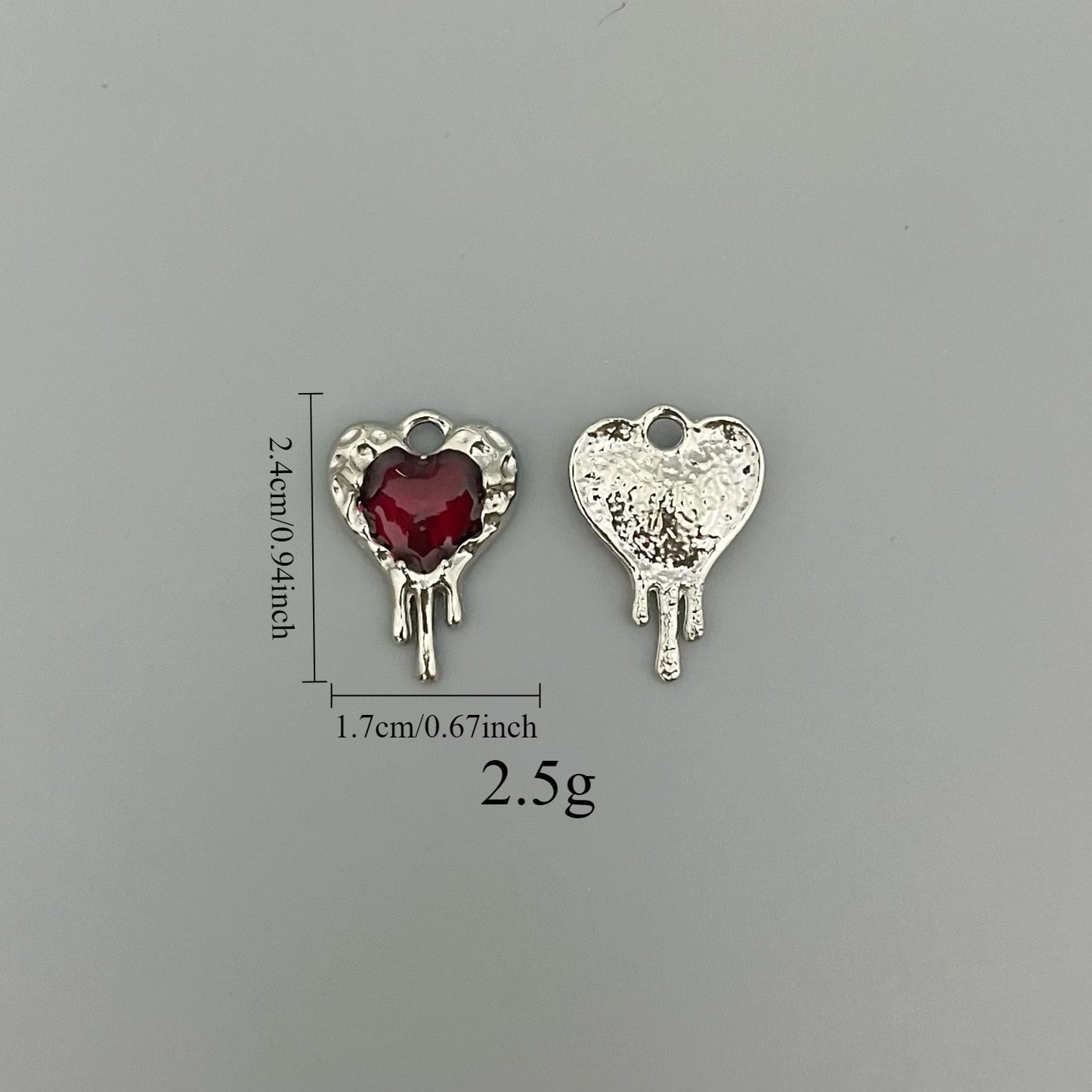 Dark Retro Love Alloy Accessory Peach Pendant