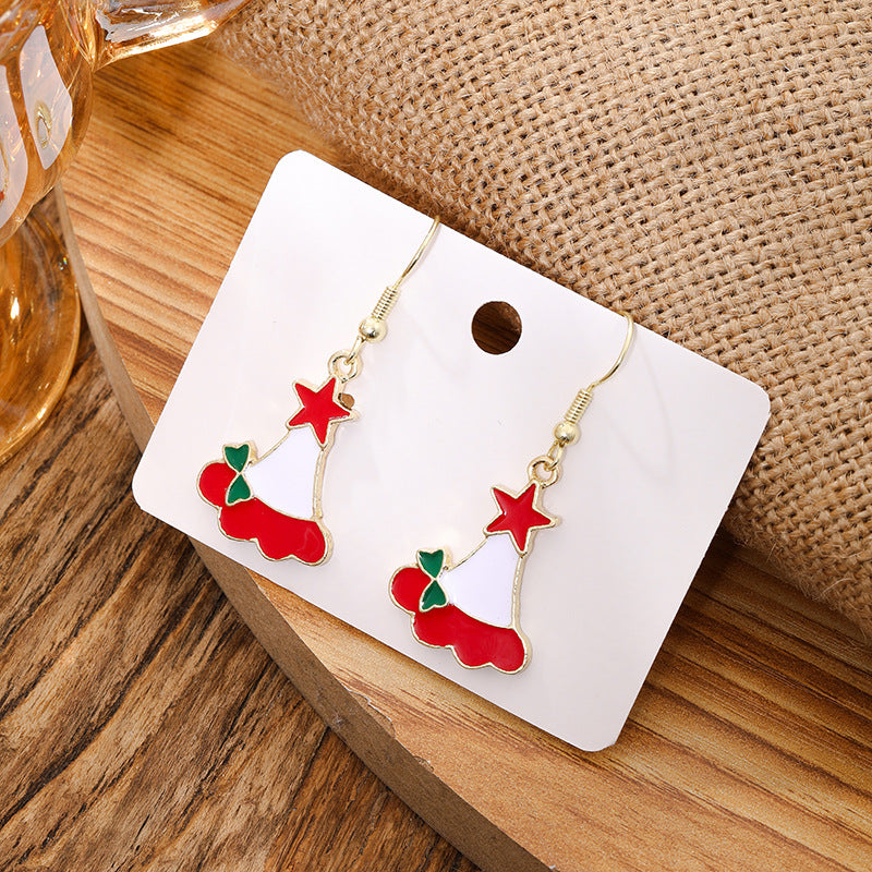 Christmas Santa Claus Snowflake Candy Cane Earrings