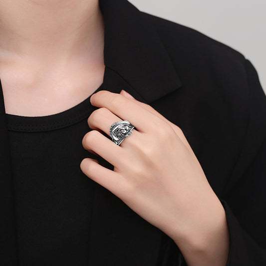 Men's Animal Cat Design Domineering Hip Hop Rings