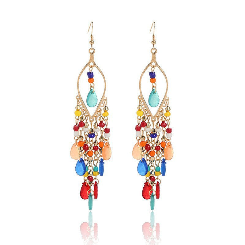 Long Fringe Special Ins Slimming Face Earrings