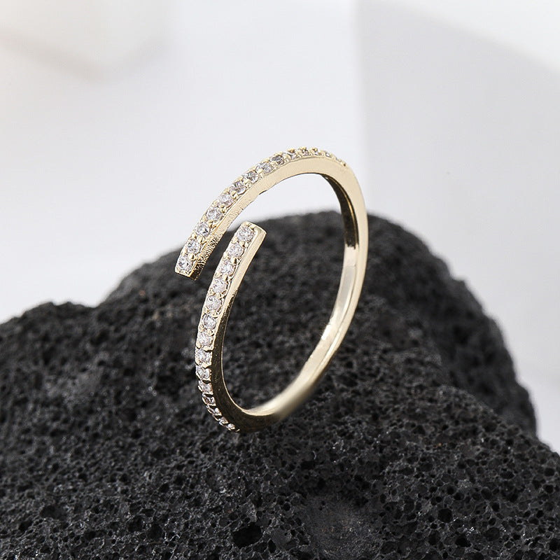 Women's Design Cold Wind Zircon Index Finger Rings