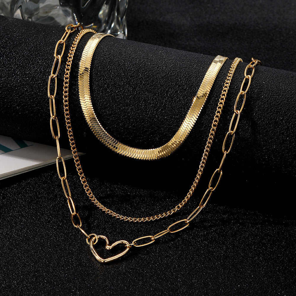 Heart Cross Female Light Luxury Minority Necklaces