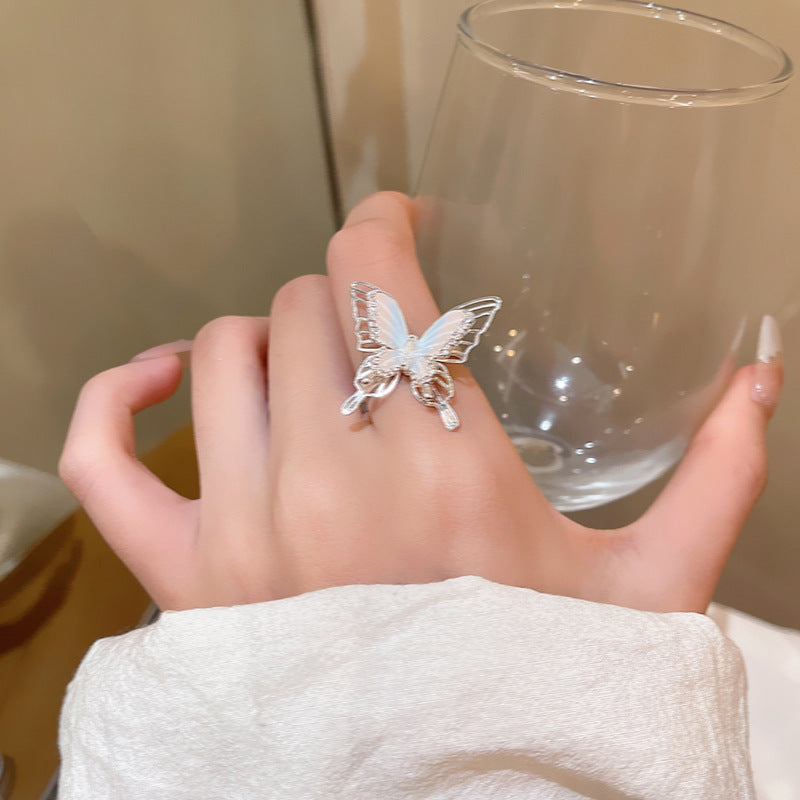 Women's Open High-grade Light Luxury Pearl Forefinger Niche Design Rings
