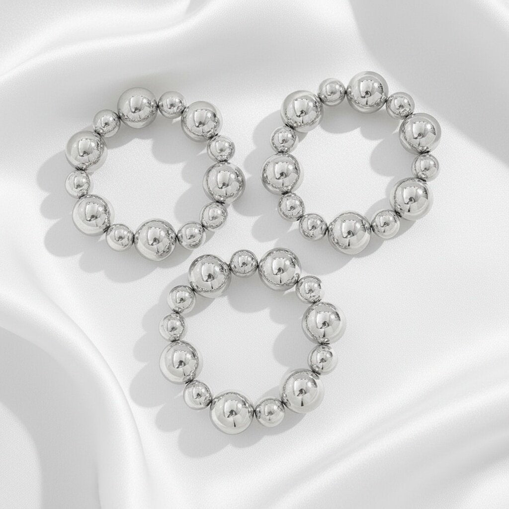 French Style Geometric Ball Personalized Metal Bracelets