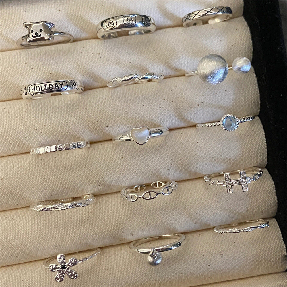 Women's Gemstone Sterling Sier Niche Style Design Rings