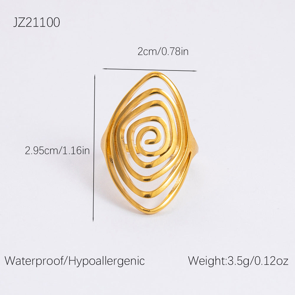 Oval Special Interest Light Luxury Exaggerated High-grade Rings