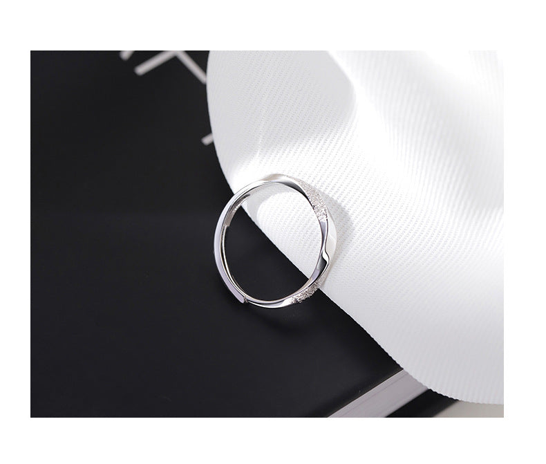 Frosted Pair Couple Valentine's Day Gift Rings