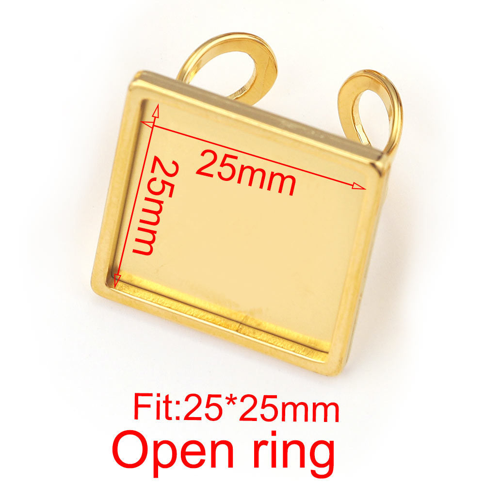 Stainless Steel Adjustable Round Tray Square Ring