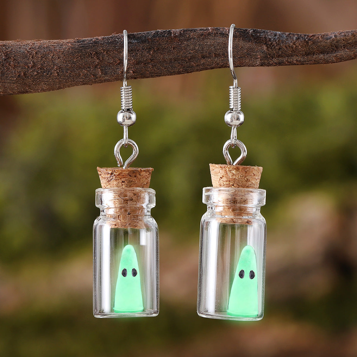 Women's Luminous Ghost Charm Small For Glowing Earrings