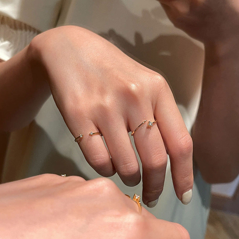 Mini Open Minimalist Light Luxury Simplicity Rings