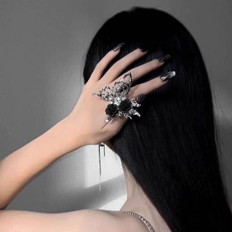 Cool Hot Purple Butterfly Opening Female Rings