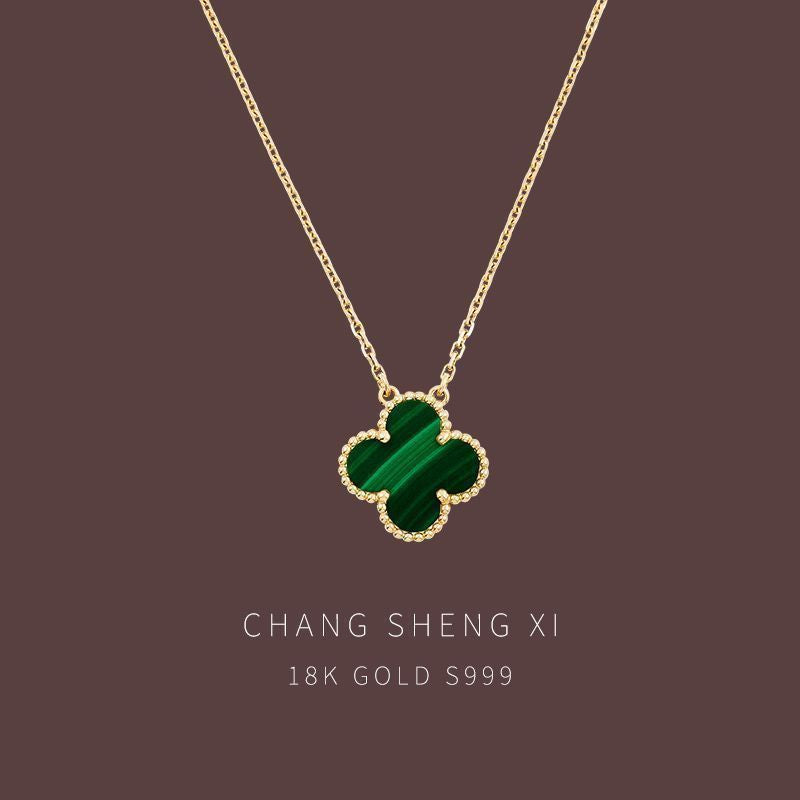 Quality Lucky Four-leaf Clover Female Clavicle Pendants