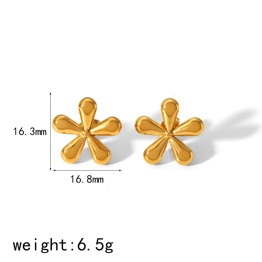 Flower Niche High-grade Butterfly Stainless Steel Earrings