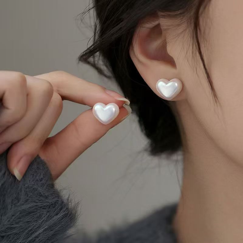 White Square Stylish Simple Versatile Temperament Earrings