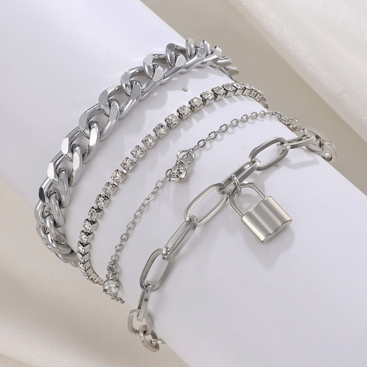 Alloy Combination Suit Set Punk Hip Bracelets