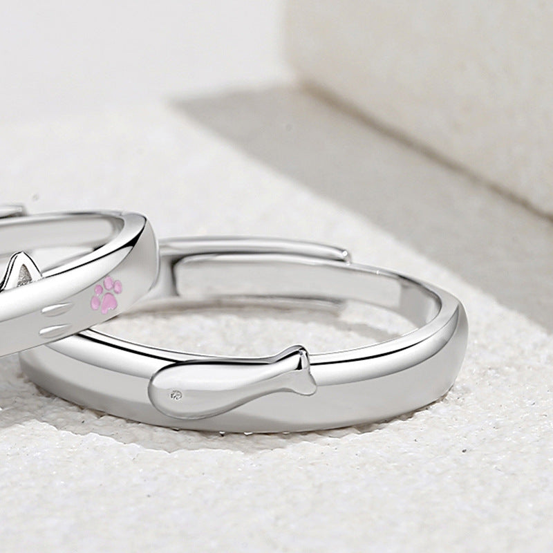 Women's & Men's Small Fish Couple Daily Simple Cartoon Rings