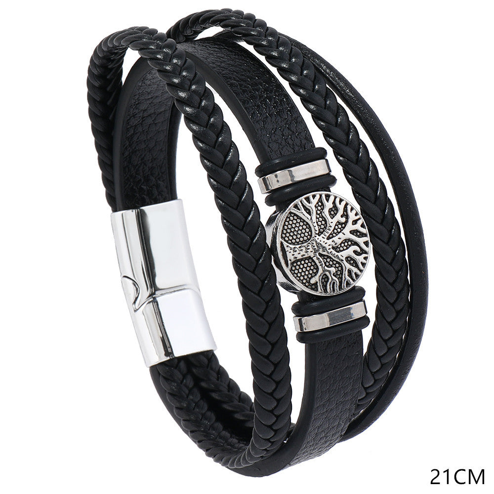 Men's Woven Leather String Punk Fashion Trend Bracelets