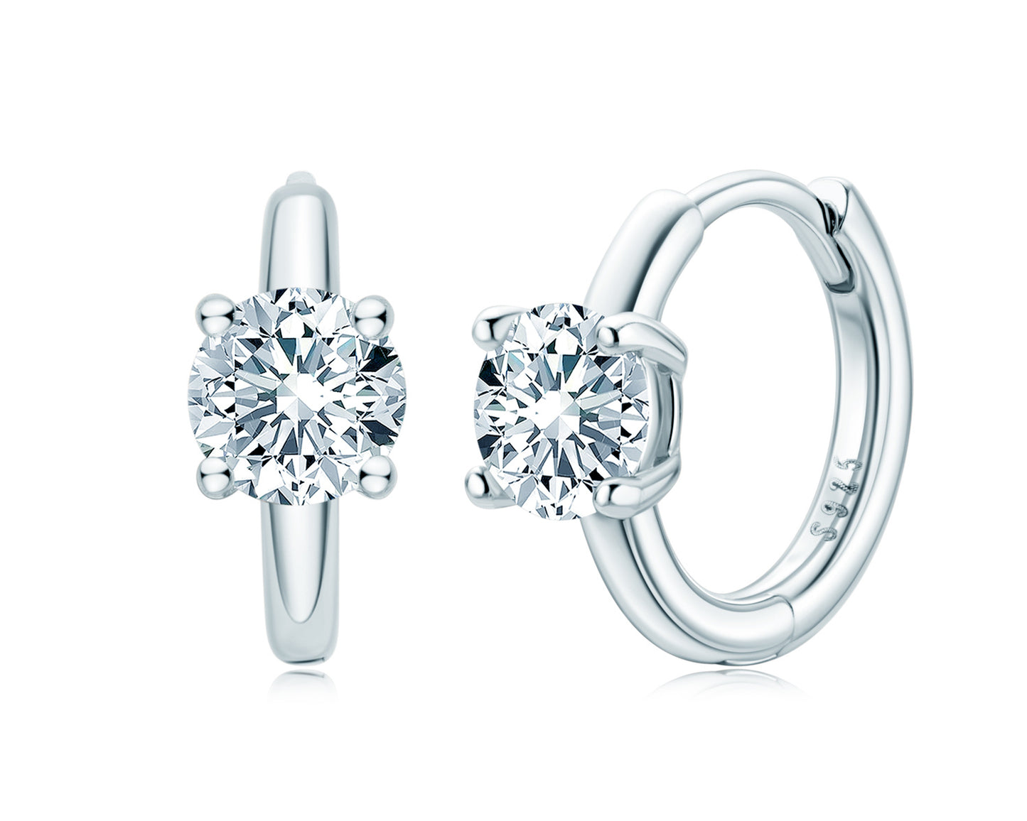 Women's & Men's Fashion Simple Color Moissanite Sterling Earrings