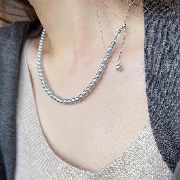 Sense Design Simple Adjustable Ball Clavicle Necklaces