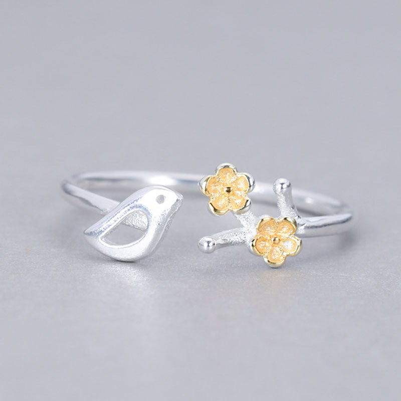 Women's Dual Layer Open-end Adjustable Creative Geometric Rings