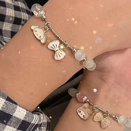 Melody Clow Cute Heart Simple Girlfriends Bracelet