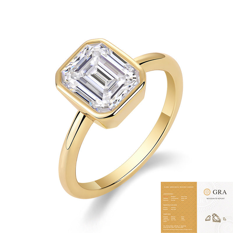 Golden Simple Style Sier Female Niche Rings