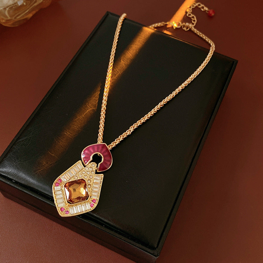 Drop Diamond Elegant Personality Sweater Chain Light Jewelry Set