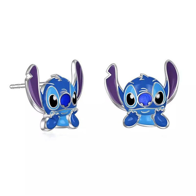 Personalized Creative Cartoon Animation Stitch Dripping Earrings