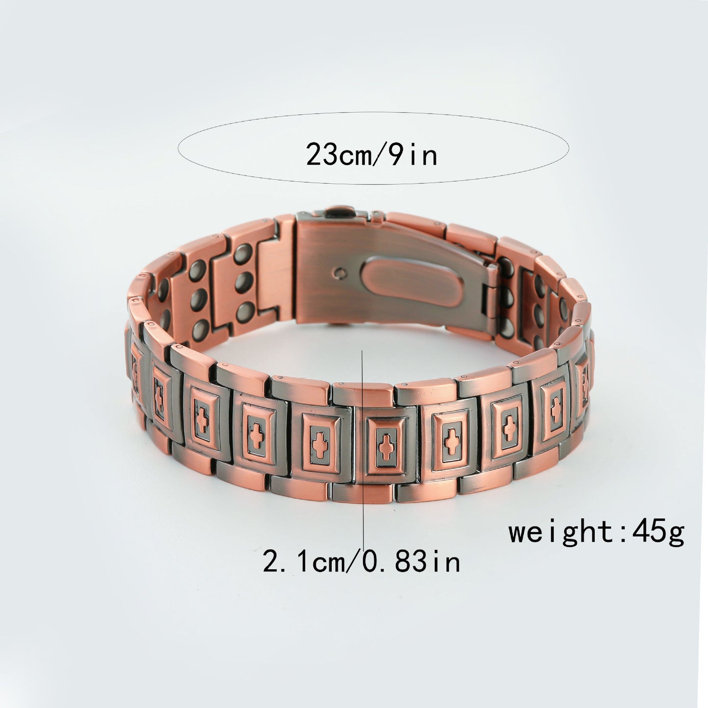 Pattern Watchband Buckle Three Rows Magnet Retro Bracelets