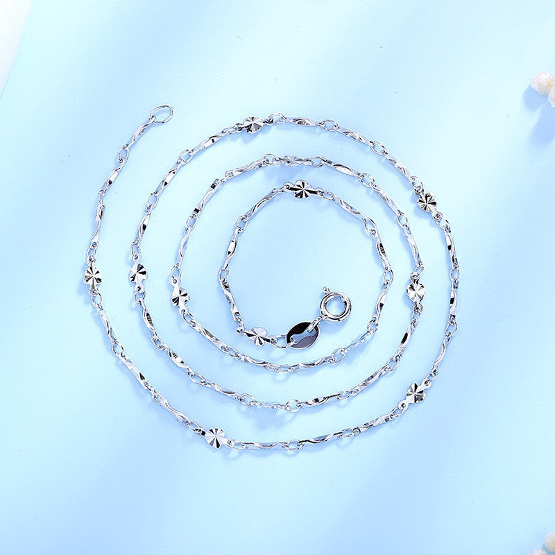 Sier Arrow Heart Melon Seeds Sterling Necklace