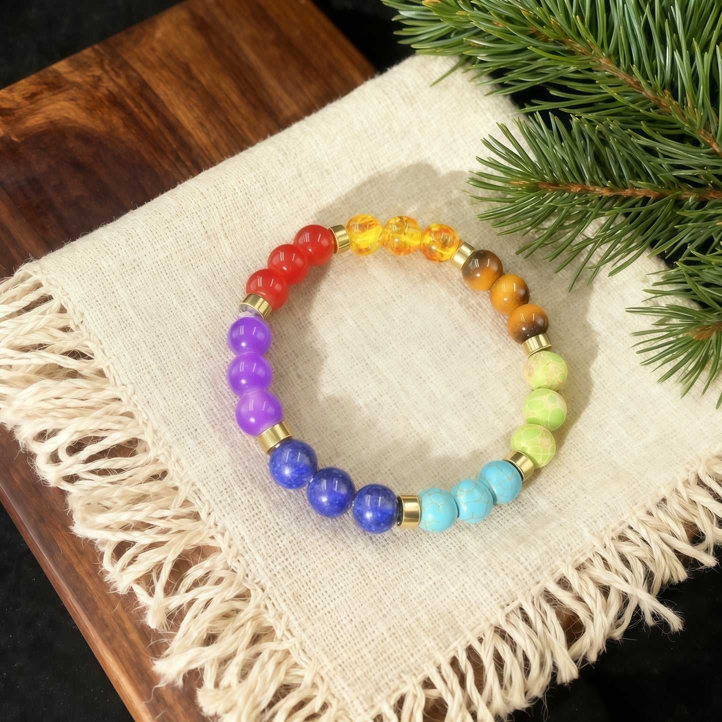 Xi Tigereye Blue Pine Multiple Materials Contrast Bracelets