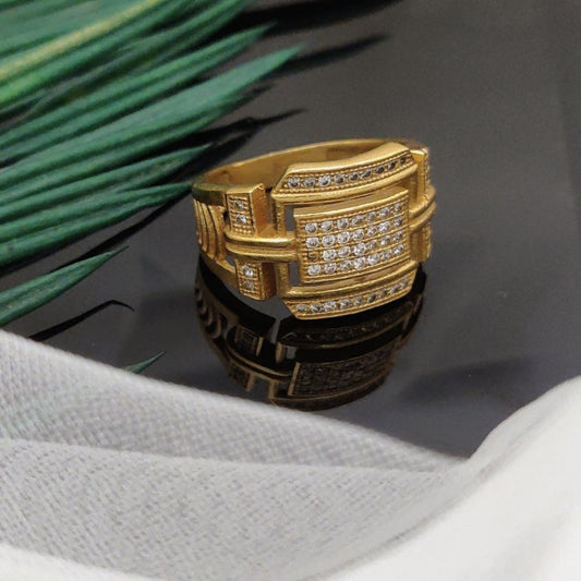 Inlaid Zircon Personalized Wind Trend Simple Rings