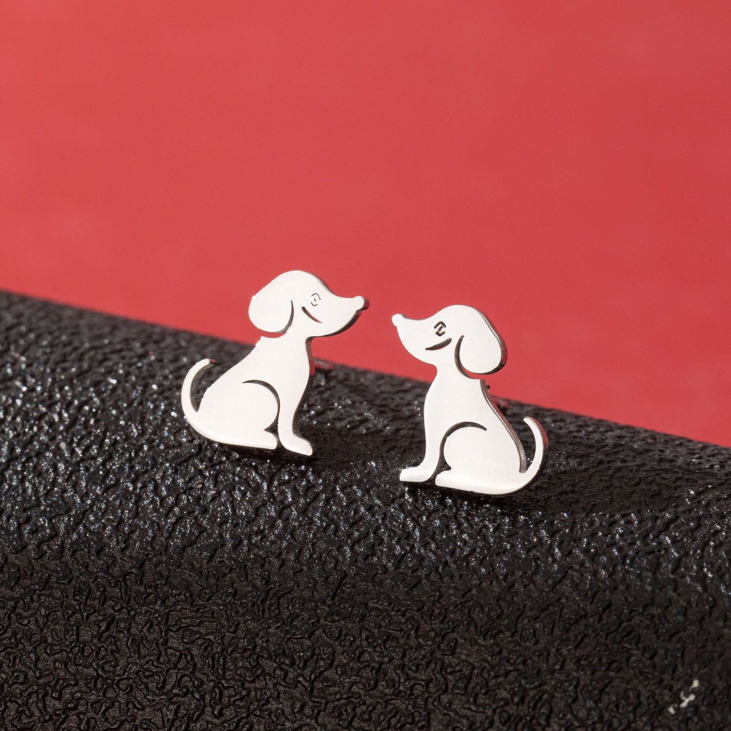 Stainless Steel Zodiac Puppy Style Small Earrings