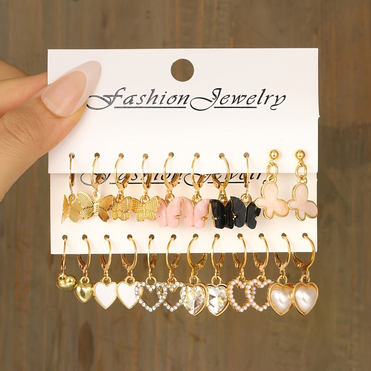 Five-pointed Star Love Snake Butterfly Rose Ear Earrings