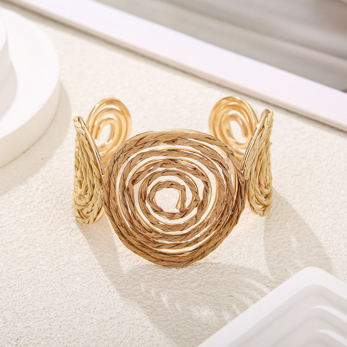 Cross Open Raffia Handmade Mosquito Coil Bracelet